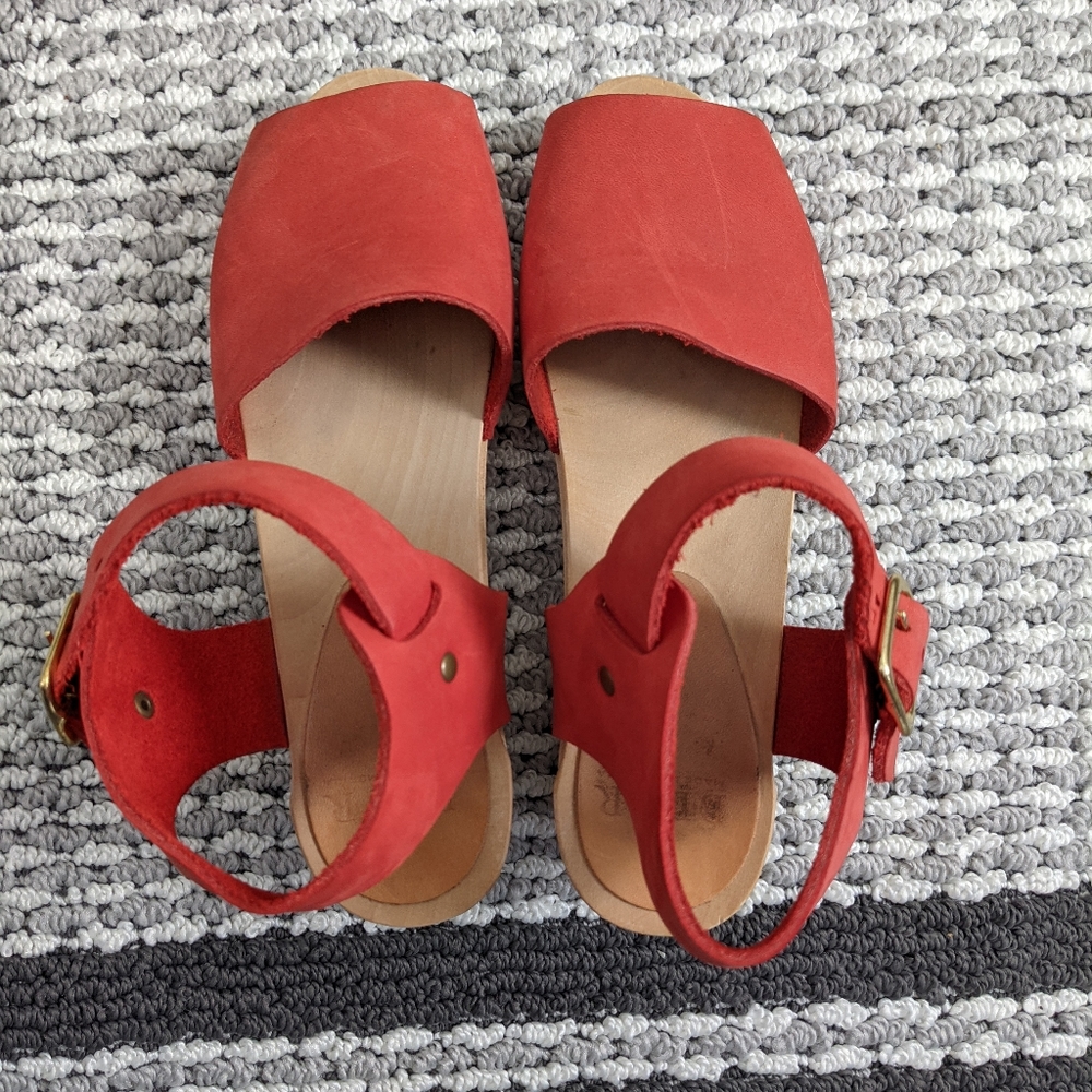 Bryr clogs tomato mid-heel - Picture 6 of 11